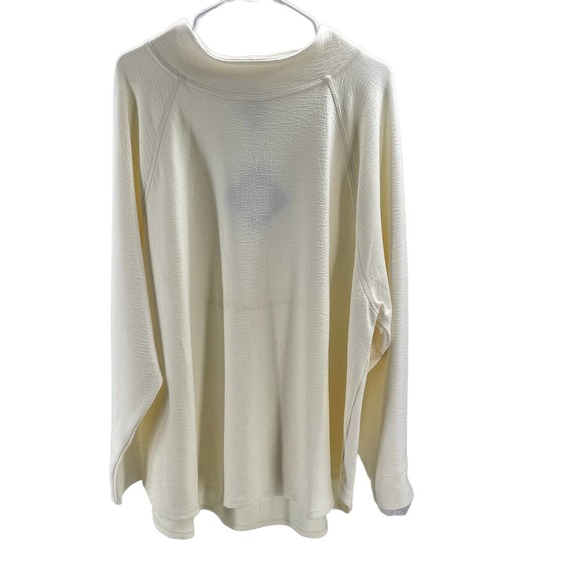 AVA & VIV 3X plus cream color super soft cowl neck pullover sweatshirt NWT B112 - Picture 4 of 9